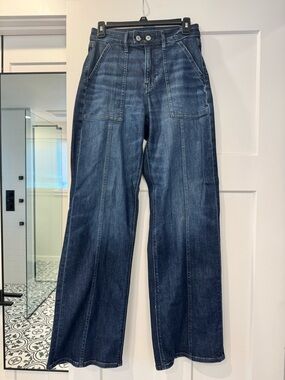 American Eagle Super High Rise Baggy Wide Leg Trouser Jeans